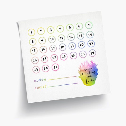 Build the Fire Habit Tracker Sticky Notes