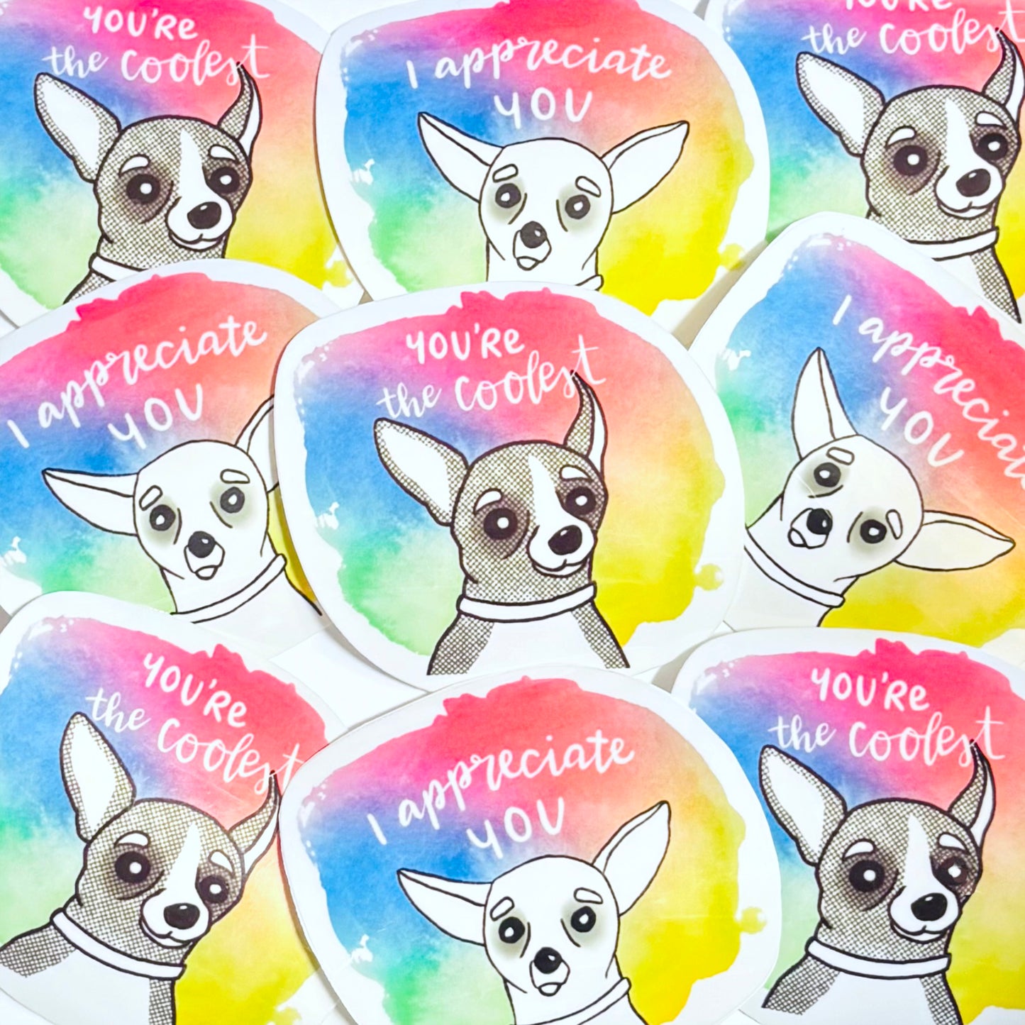 Appreciative Chihuahuas Stickers