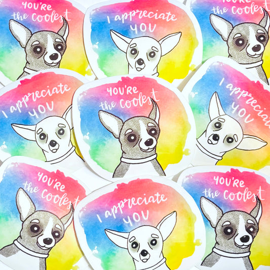 Appreciative Chihuahuas Stickers