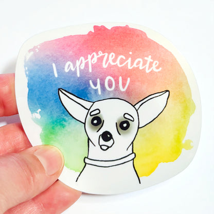 Appreciative Chihuahuas Stickers