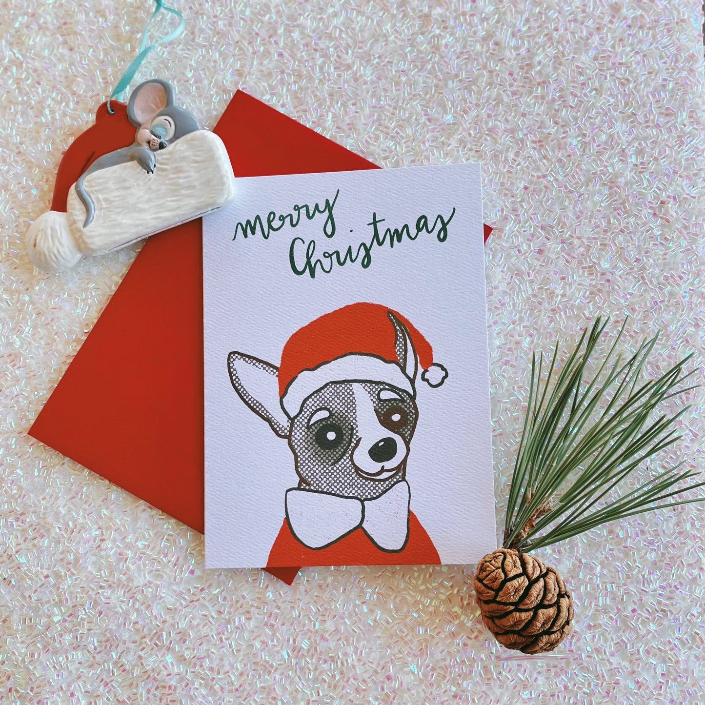Chihuahuas Sleigh All Day Holiday Cards