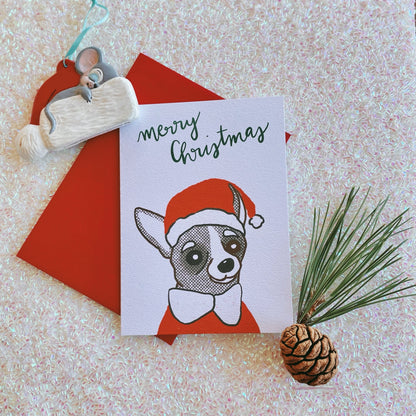 Chihuahuas Sleigh All Day Holiday Cards