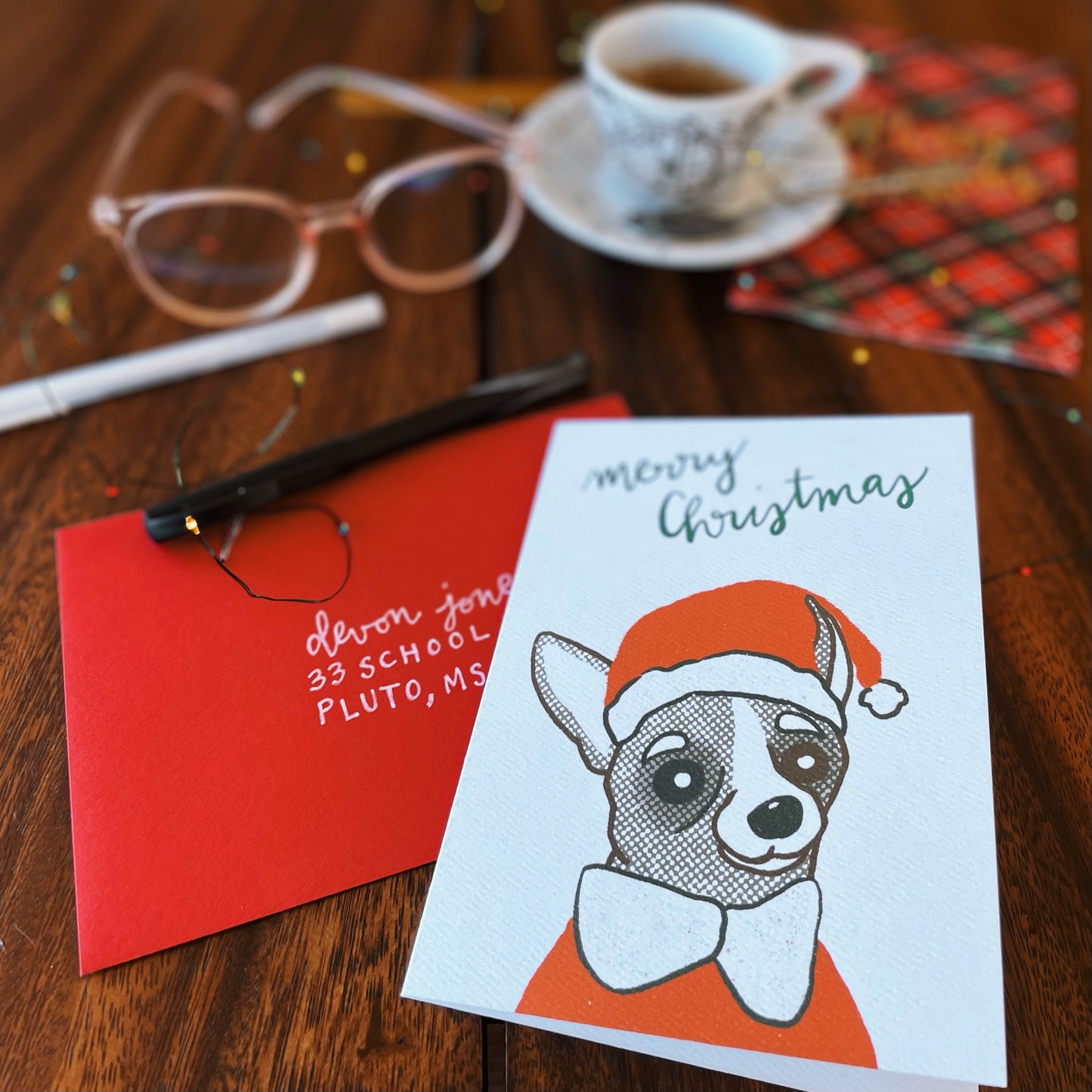 Chihuahuas Sleigh All Day Holiday Cards